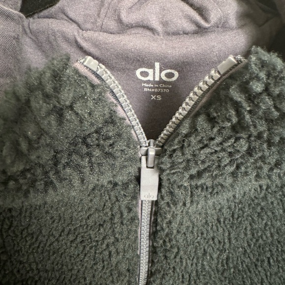ALO Streetside Half Zip Fleece Hoodie Size XS Midnight - Picture 6 of 11